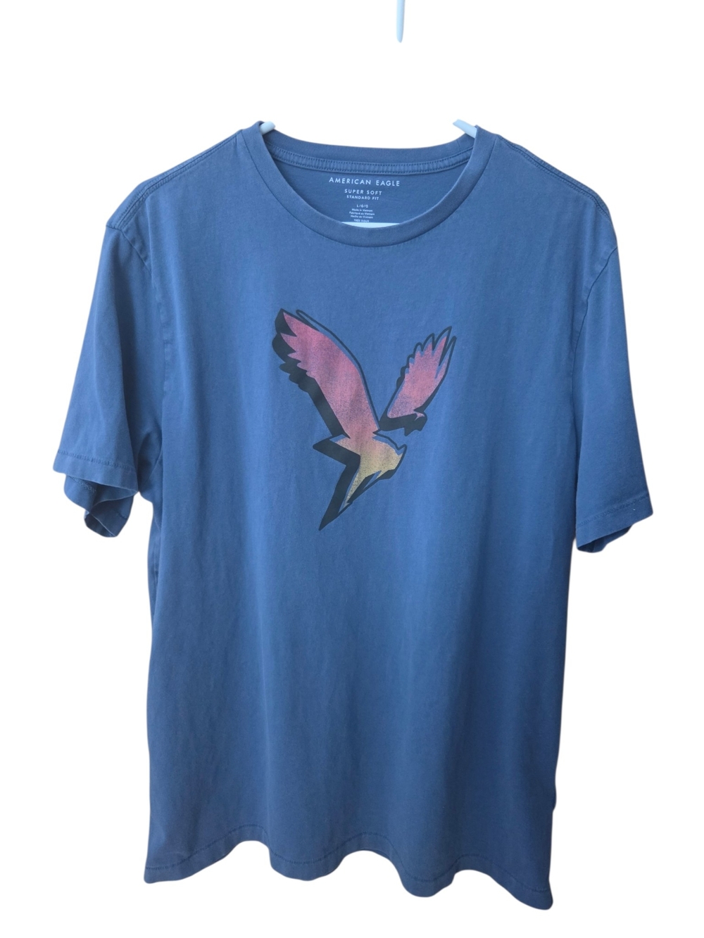 American Eagle Blue Super Soft Crewneck Tee